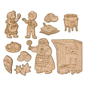 FIGURES DE FUSTA DE LA CASTANYADA PER PINTAR + ROTULADORS