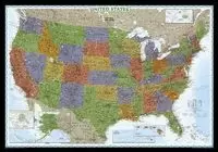 UNETED STATES DECORATOR 1:4.560.000 (NATIONAL GEOGRAPHIC)
