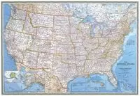 CLASSIC UNITED STATES POLITICAL 109*76CM (NATIONAL GEOGRAPHIC)