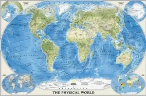 PHYSICAL WORLD MAP. OCEAN FLOOR 118*77,5CM (PÒSTER NATIONAL GEOGRAPHIC)