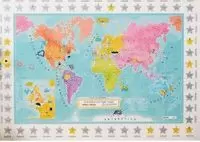 SCRATCH THE WORLD KIDS MOVIE S WALL MAP . MAPA PARA RASCAR 60*42CM