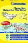 CHARENTE, CHARENTE-MARITIME 1:150.000 (324-MICHELIN)