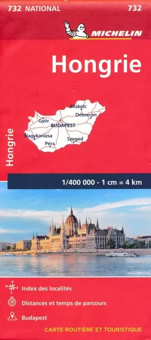 HUNGRIA 1:400.000 (732 MAPA MICHELIN)