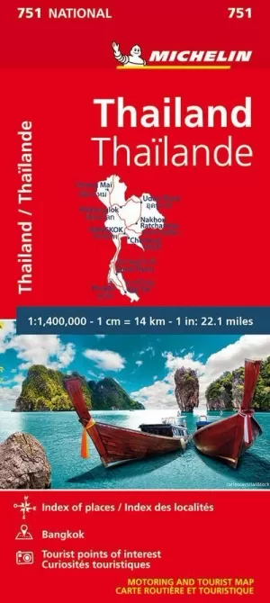 THAILANDIA, TAILANDIA 1:1.400.000 (751 MICHELIN)