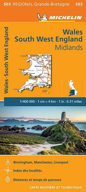 WALES, THE MIDLANDS, SOUTH WEST ENGLAND (MAPA MICHELIN 503)