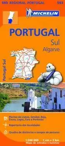 PORTUGAL SUD, ALGARVE 1:300.000 (MAPA 593 MICHELIN REGIONAL)