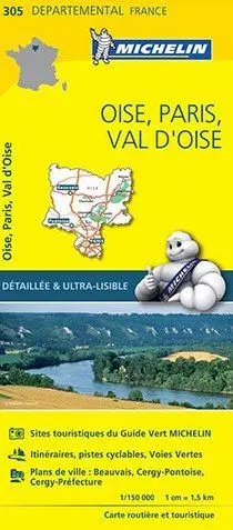 OISE, PARIS, VAL-D'OISE 1:150000 MAPA 305 (MICHELIN)