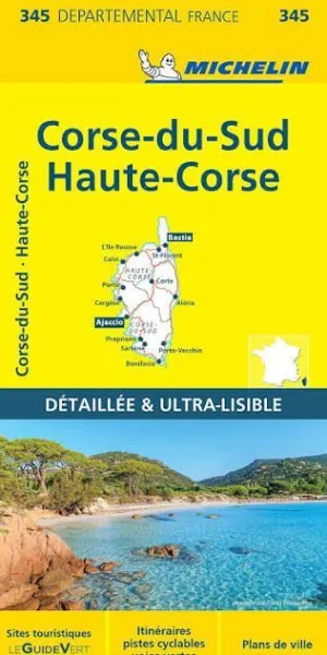 CORSICA. CORSE-DU-SUD, HAUTE-CORSE 1:150.000 (345-MICHELIN)