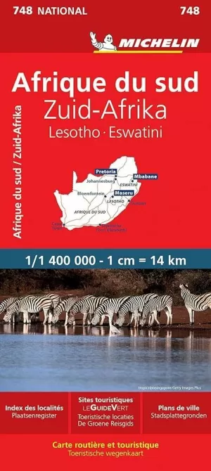 SUD-AFRICA, LESOTHO, SWAZILÀNDIA 1:1.400.000 (748 MAPA MICHLEIN)