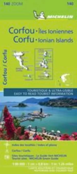 CORFU AND THE IONIAN ISLANDS (1:150.000) - MAPA ZOOM