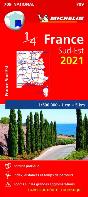FRANCIA SUD-EST 2021 1:500.000 (MAPA NATIONAL 709)