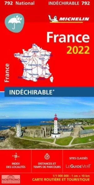 FRANCE 2022 1:1.000.000 (792 MAPA NATIONAL MICHELIN)