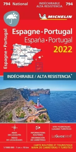 ESPAÑA, PORTUGAL 1:1.000.000 (734 MAPA MICHELIN)