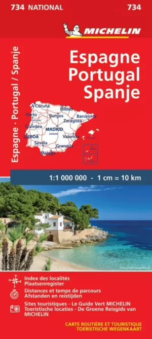 734 ESPAÑA - PORTUGAL 2022 1:1.000.000 (NATIONAL MICHELIN)