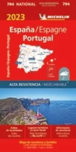 ESPAÑA PORTUGAL - ALTA RESISTENCIA  1:1.000.000 (MAPA MICHELIN 17794)