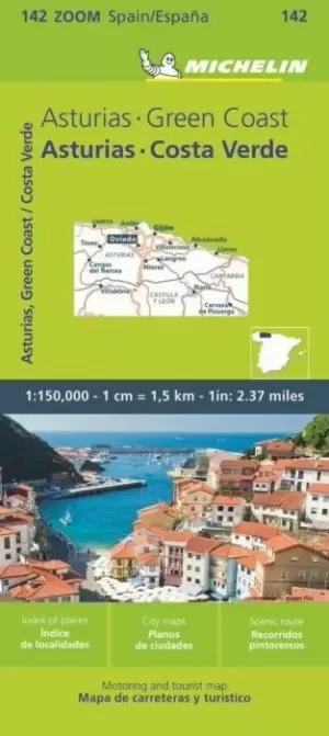 ASTURIAS COSTA VERDE 1:150.000 (142 MAPA MICHELIN)