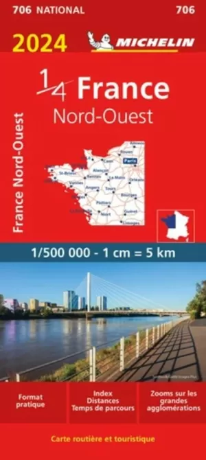 FRANÇA NORD-OEST 1:500.000 (706 MAPA MICHELIN)