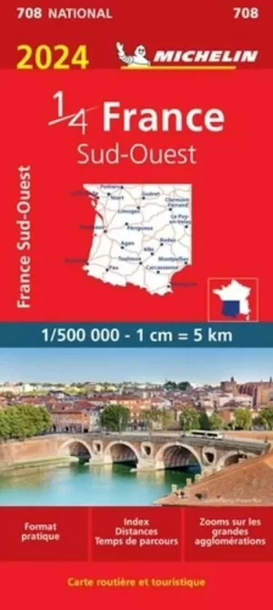 FRANCIA SUD-OUEST 1:500.000 (MAPA NATIONAL 708)
