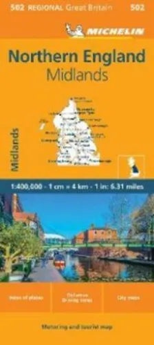 NORTHERN ENGLAND, THE MIDLANDS 1.400.000 (502-MICHELIN)