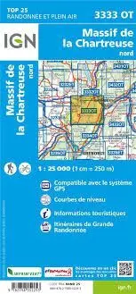 3333 OT MASSIF DE LA CHARTREUSE NORD 1:25.000 (MAPA IGN)