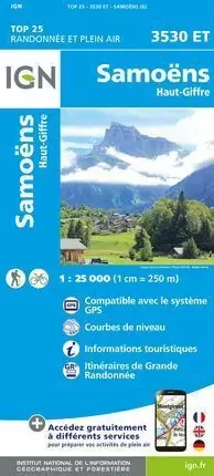 3530 ET SAMOËNS HAUT-GIFFRE 1:25.000 (MAPA IGN)