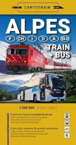 ALPES 6 PAYS EN TRAIN+BUS 1:500.000 (CARTOTRAIN)