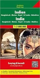 INDIA, NEPAL, BANGLADESH, BHUTAN, SRI LANKA 1:2.750.000 (F&B)