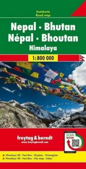 NEPAL, BHUTAN, HIMALAYA 1:800.000 (MAP F&B)