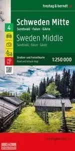 SUECIA CENTRAL 4 SUNDSVALL - FALUN - GÄVLE 1:250.000 (MAPA FREYTAG
