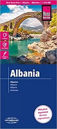 ALBANIA 1:220.000 MAPA IMPERMEABLE (REISE)