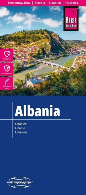 ALBANIA 1:220.000 (MAPA IMPERMEABLE REISE)