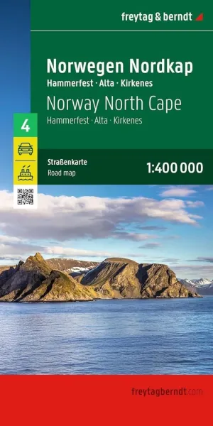 NORUEGA CAP NORD. HAMMERFEST, ALTA, KIRKENES 1:400.000 (4 MAPA FREYTAG)