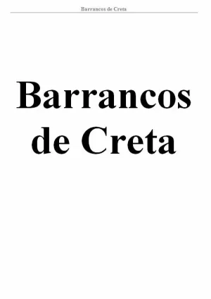 BARRANCOS DE CRETA