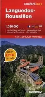 LANGUEDOC ROSELLÓN 1:330.000 MAPA PLASTIFICADO