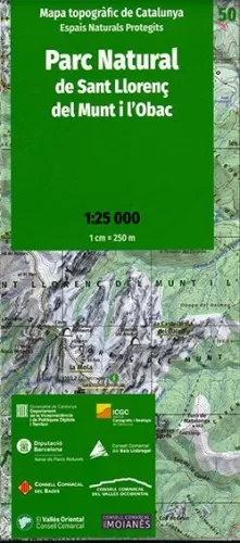 PARC NATURAL DE SANT LLORENÇ DEL MUNT I LOBAC MAPA ICGC 50 (1:25.000)