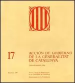 ACCIÓN DE GOBIERNO DE LA GENERALITAT DE CATALUNYA 1984 (JULIO-DICIEMBRE)