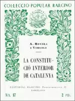 CONSTITUCIÓ INTERIOR DE CATALUNYA/LA