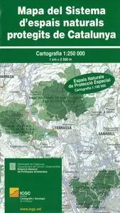 MAPA DEL SISTEMA DESPAIS NATURALS PROTEGITS DE CATALUNYA 1:250.000
