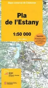 MAPA COMARCAL DE CATALUNYA 1:50 000. PLA DE L'ESTANY - 28