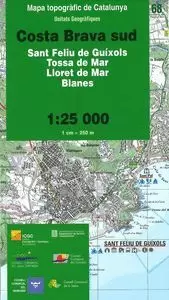 COSTA BRAVA SUD 1:25.000 ST FELIU DE GUIXOLS (68-MAPA ICC)