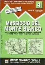 MASSICCIO DEL MONTE BIANCO 1:50.000 (4 MAPA IGC)