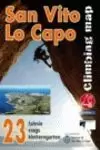 SAN VITO LO CAPO. SICILIA. CLIMBING MAP. MAPA DE ZONES D'ESCALADA